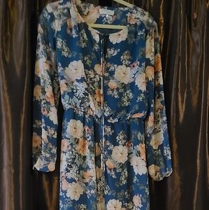 WAYF Where Are You From Teal Floral Dress Size Small